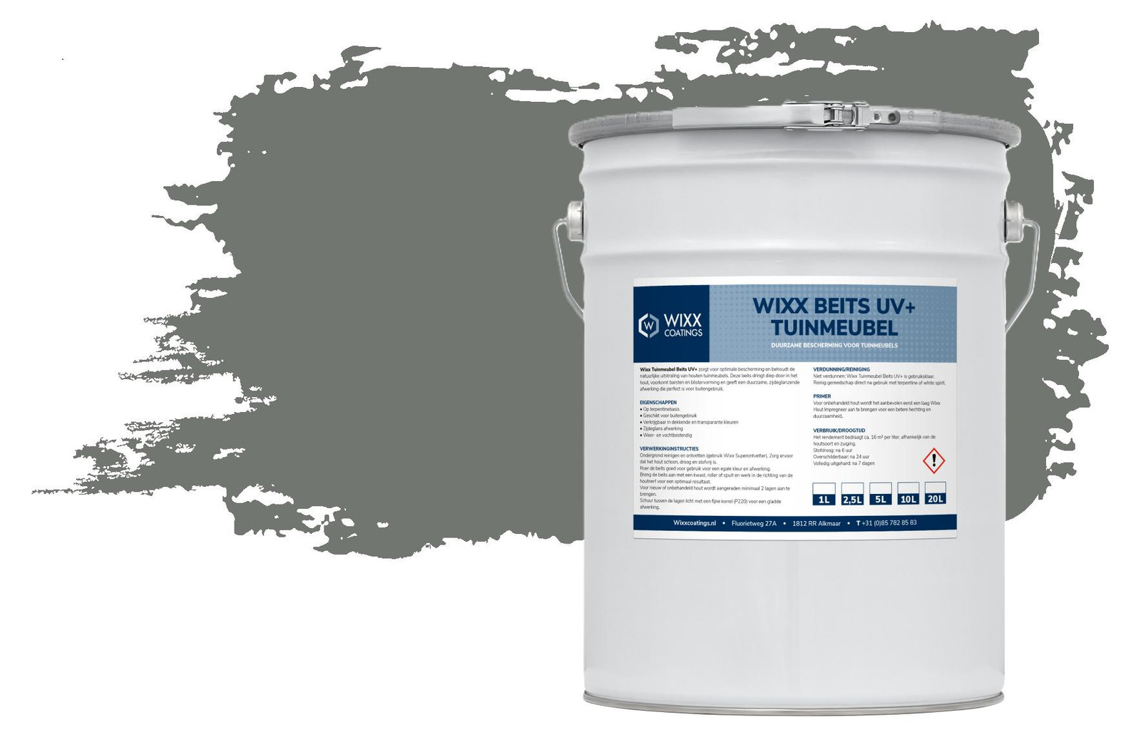 Wixx Coatings Tuinmeubelbeits UV+ Grijs 1L