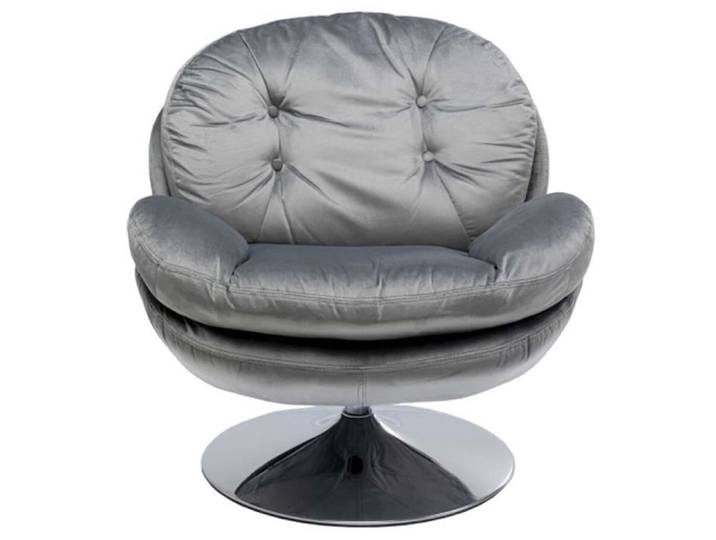 Fauteuil pivotant Cosy velours gris Kare Design