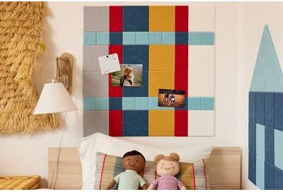 Felt Right Plaid   Sound Dampening Pinnable Tiles