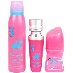 Beverly Hills Polo Club, Beauty Geschenkset, No. 9 Eau De Parfum + No. 9 Anti-Transpirant Deodorant Roll-On + 1982 Sport 9 Frische Body Spray