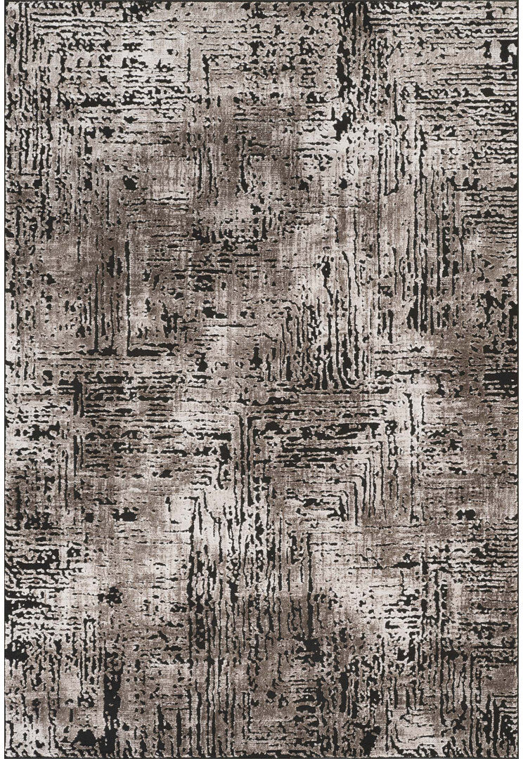 Metro Denelda Living Room Area Rug Metallic Sheen Modern Illusion Design Mocha MOCHA Rectangle 160 x 230 cm