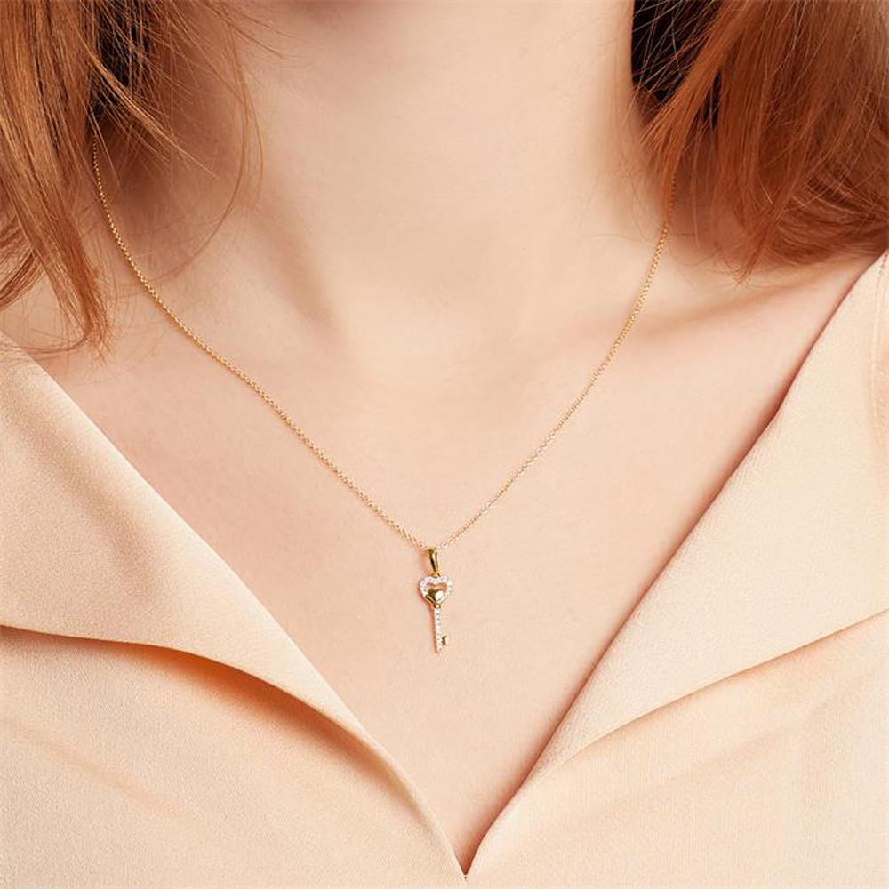 Brilladia Anhänger Schlüssel aus 750er Gold mit Diamanten gold
