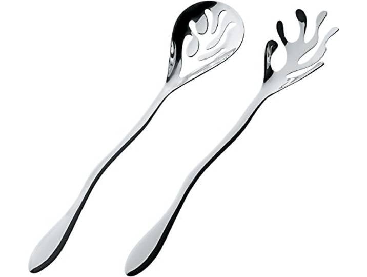 Alessi Mediterraneo ESI16SET Couverts à Salade Design\, Acier\, Poli