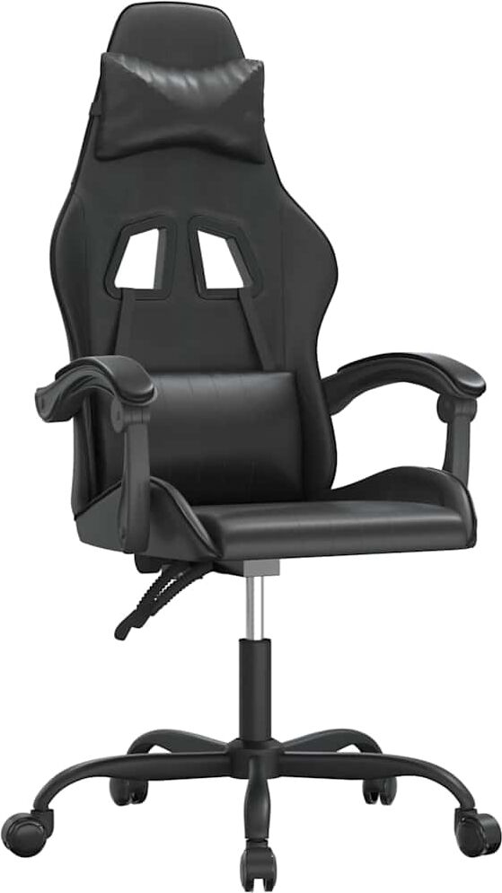 vidaXL Chaise de jeu Noir Similicuir