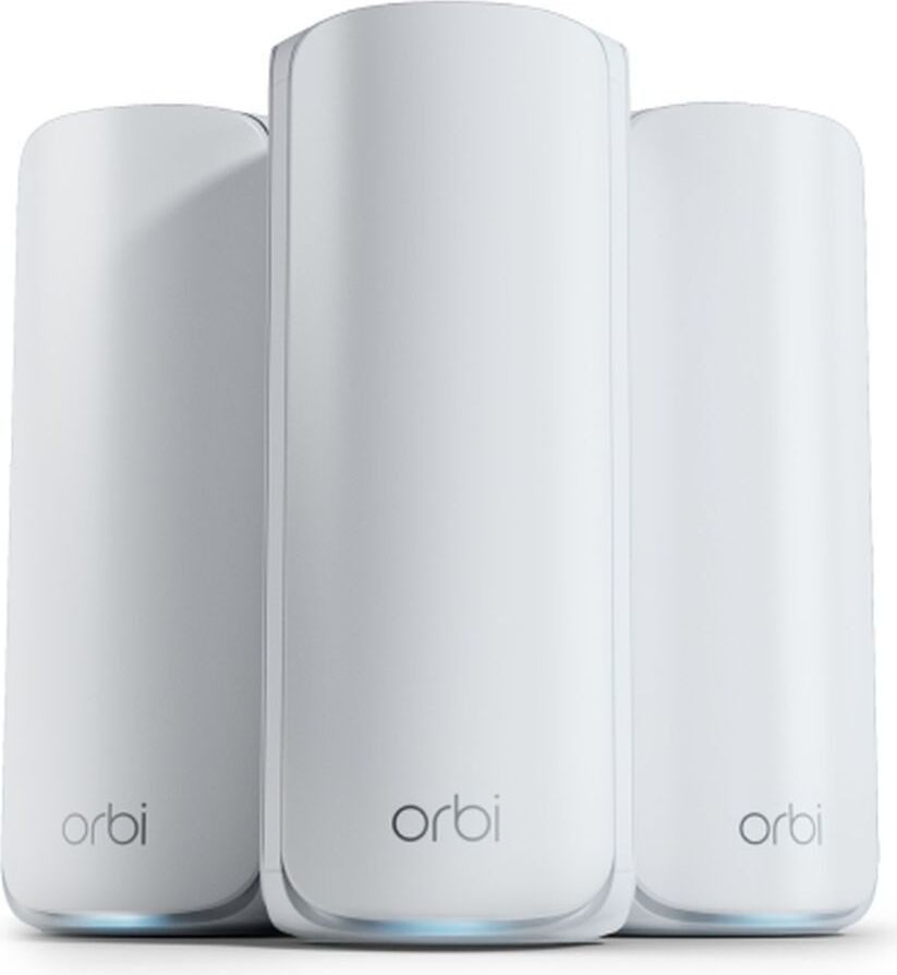 Netgear ORBI RBE773-100EUS WiFi 7 Mesh-extender, 3-delige set, Tri-band Mesh access point, wit