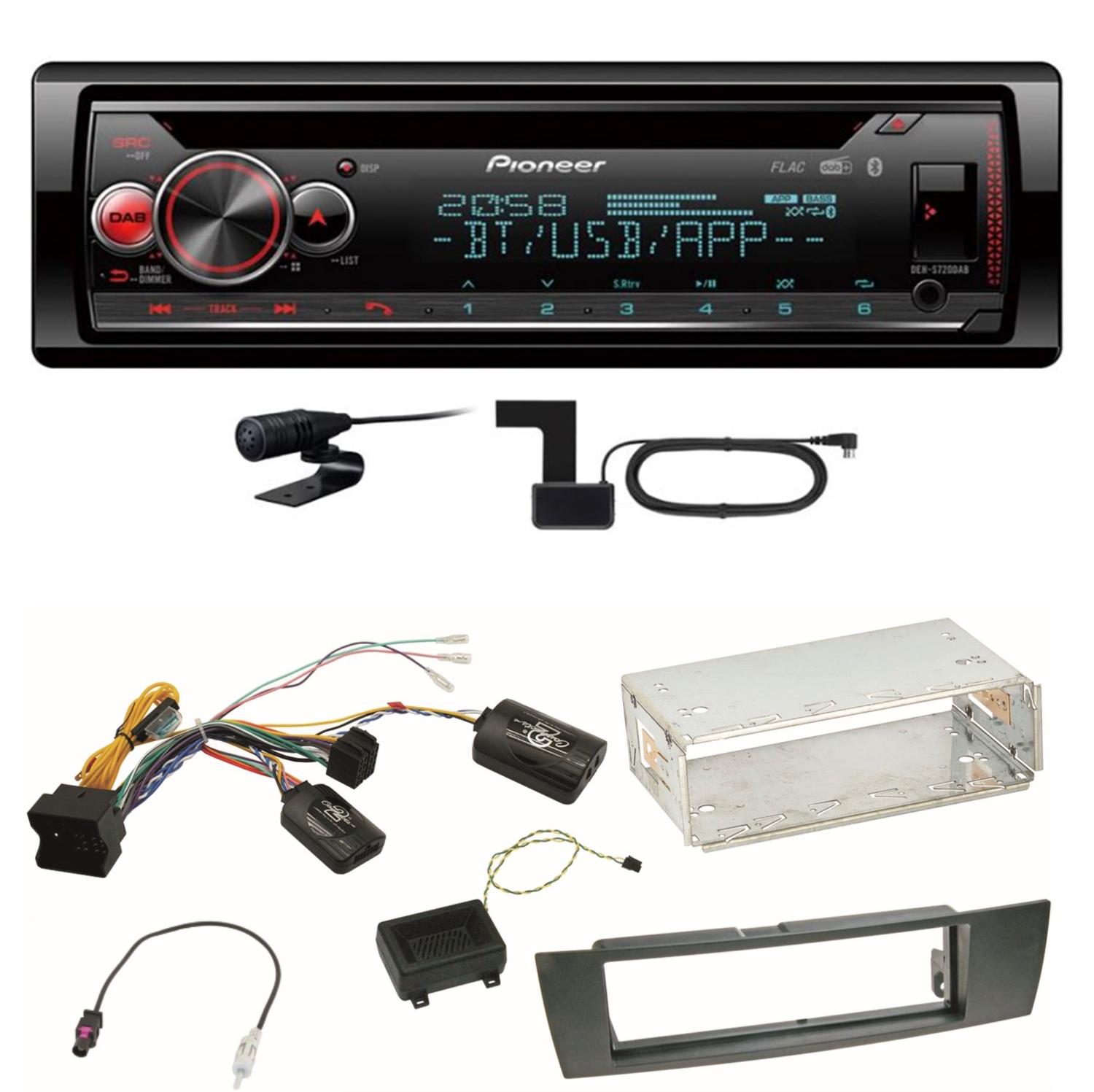 Pioneer DEH-S720DAB Bluetooth Digitalradio Einbauset für BMW E87 E81 E82 X1 E84
