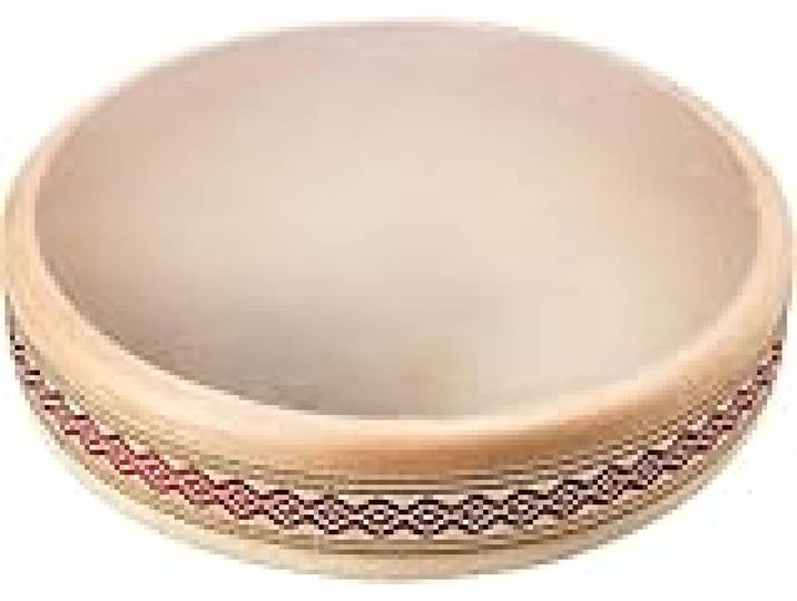 Fuzeau - 70624 - Ocean Drum Ø 20 cm avec Peau Naturelle – Tambour Océan – Imite le Son de la Mer – Instrument Relaxation et Musicothérapie – Ambiance Nature – Éveil Musical – Dès 5 Ans