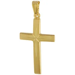trendor 75550 Kreuz-Anhänger 24 mm 750 Gold/18 Karat