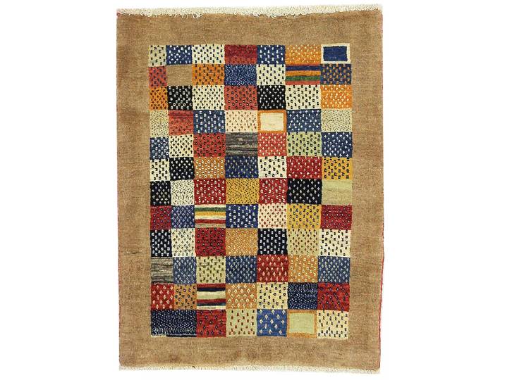 Perser Gabbeh Loribaft Teppich 85x114 Handgeknüpft Modern Orientteppich Perserteppich Wolle
