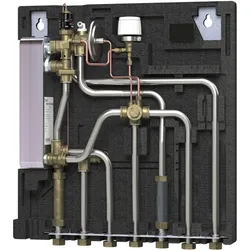 Danfoss Wohnungsstation Evoflat FSS 1 E HT-Heizung, 43kW, Dämmhaube