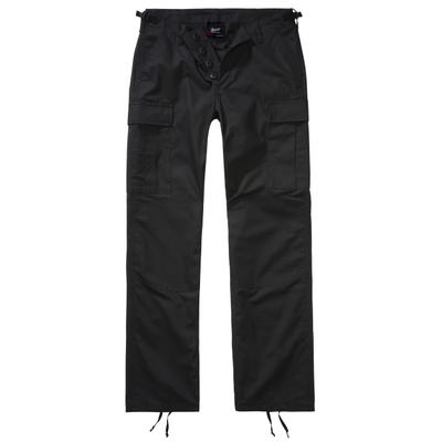 Cargohose BRANDIT "Brandit Damen Ladies BDU Ripstop Trouser", Damen, Gr. 36, Normalgrößen, schwarz, 100% Baumwolle, normal, Hosen Cargohose