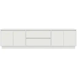 vidaXL, TV Möbel, Szafka RTV z oświetleniem LED Biała 193,5x41x50 cm (41 x 41 x 50 cm)