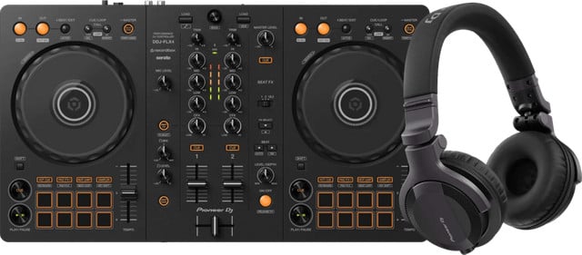 Pioneer DJ DDJ-FLX4 DJ-controller en Pioneer DJ HDJ-CUE1 Koptelefoon Set