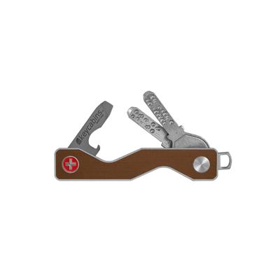 Schlüsselanhänger KEYCABINS "Aluminium frame S3", Damen, beige (sand), Aluminium, Basic, Schlüsselanhänger Schlüsselanhänger, SWISS made