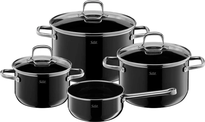 WMF Topf-Set Silit Silargan Elegance schwarz 4-tlg., 4 Set