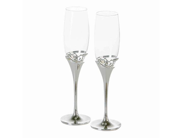 Flûtes à champagne Hearts 7 x 27 x 7cm Transparent
