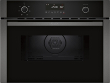 Neff C1AMG84G1 Einbau Mikrowelle mit Heißluft 45cm 900W EasyClean LCD-Display
