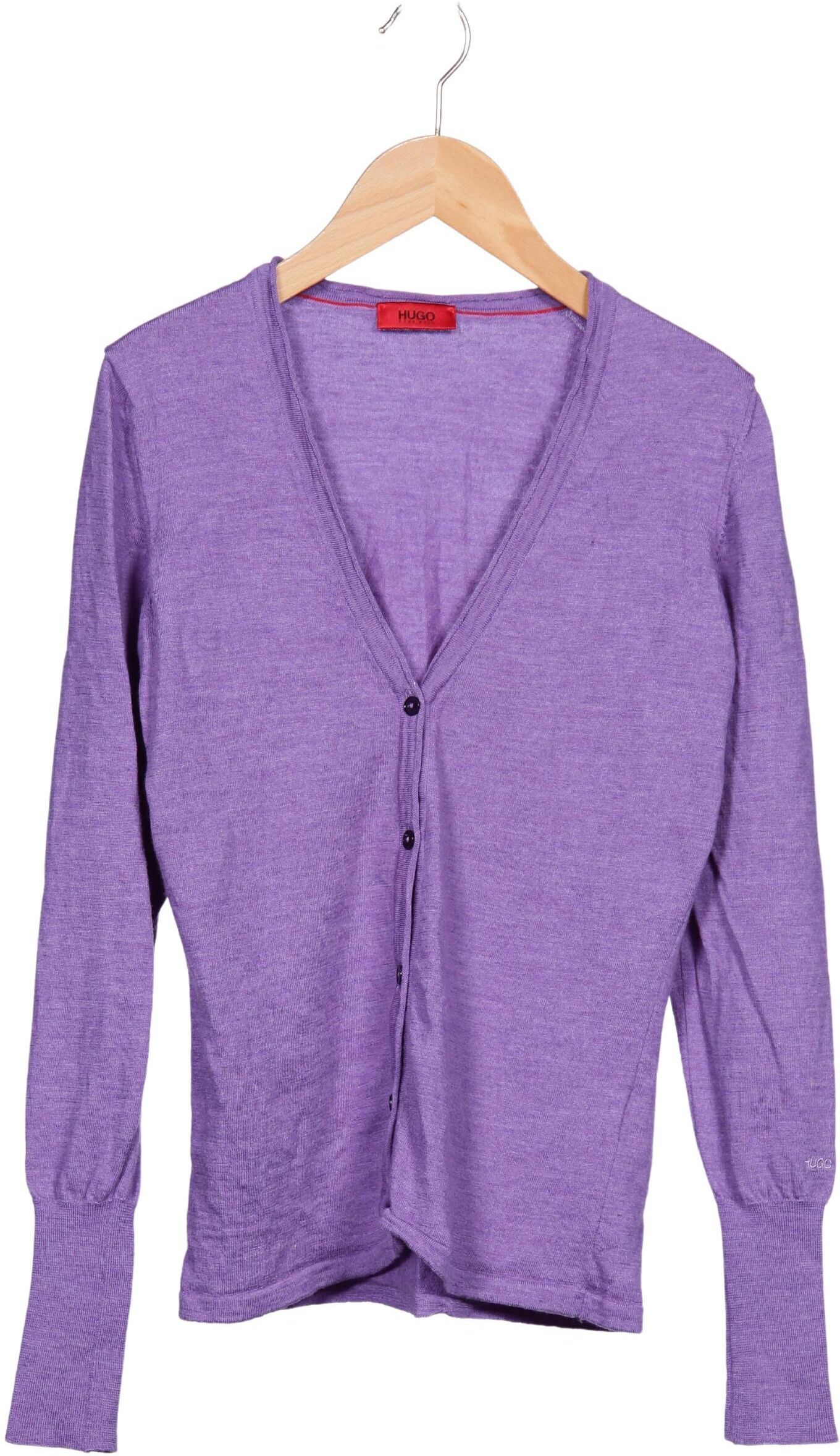 Hugo by Hugo Boss Damen Strickjacke, Lila, Gr. L, Schurwolle - Second Hand