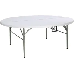 Bolero Runder Klapptisch Weiß 183Cm