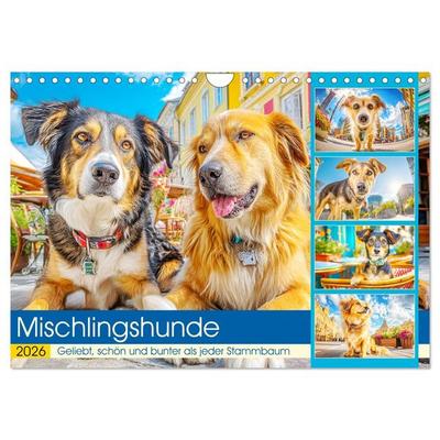 Mischlingshunde. Geliebt, schön und bunter als jeder Stammbaum (Wandkalender 2026 DIN A4 quer), CALVENDO Monatskalender