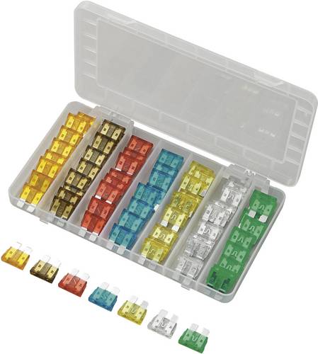 TRU Components Standard Flachsicherung 5 A, 7.5 A, 10 A, 15 A, 20 A, 25 A, 30A 70 Teile