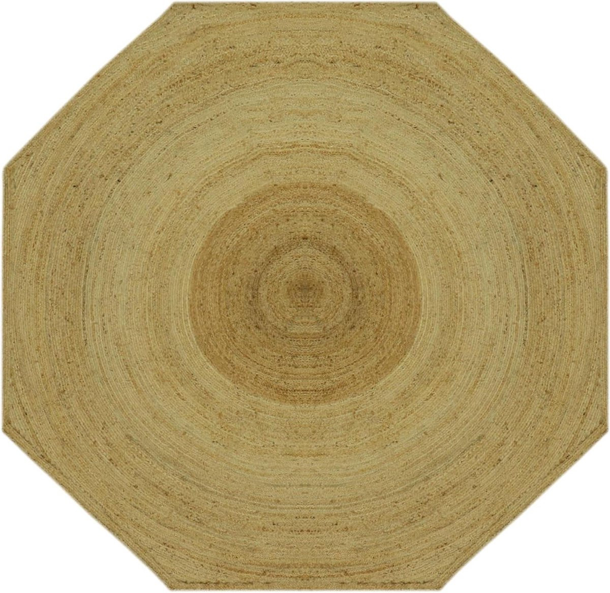 Handgeweven Jute Vloerkleed Beige Vierkant Binnen en Buiten