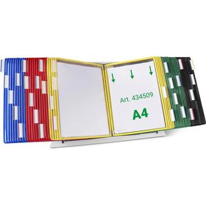 Tarifold Sichttafelsystem 434509, A4, Tischständer, farbig sortiert, 50 Sichttafeln