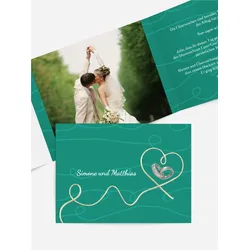 Dankeskarten Hochzeit selbst gestalten mit Spruch und Fotos im Onlinedesigner bei Meine-Kartenmanufaktur.de
