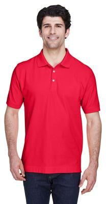 Devon & Jones D100 Men's Pima Piqué Polo Shirt in Red size Small   Cotton