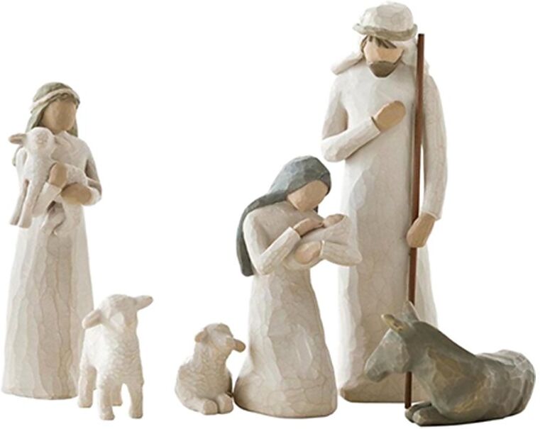 WILLOW TREE Dekofigur - Geburt - Heilige Familie 23cm weiss EG