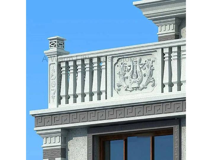 Moule de colonne romaine en plastique ABS et acier, garde-corps en ciment moulé dans le lieu, colonne d'angle à intervalle à quatre voies, coffrage de construction européenne