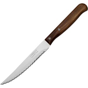 Arcos Steakmesser Latina 100400, 10,5 cm Edelstahlklinge mit Wellenschliff, Holzgriff