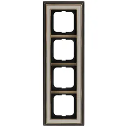 Busch-Jaeger 1724-848 Abdeckrahmen 4-fach Messing antik elfenbeinweiß - Busch-dynasty® 2CKA001754A4656 1724848