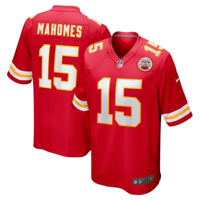Footballtrikot NIKE "Nike Trikot Kansas City Chiefs NFL Home Game Jersey Mahomes 15", Herren, Gr. S, rot (mehrfarbig), 100% Polyester, Trikots