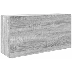 vidaXL Bad-Wandschrank Grau Sonoma 80x25x40 cm Holzwerkstoff
