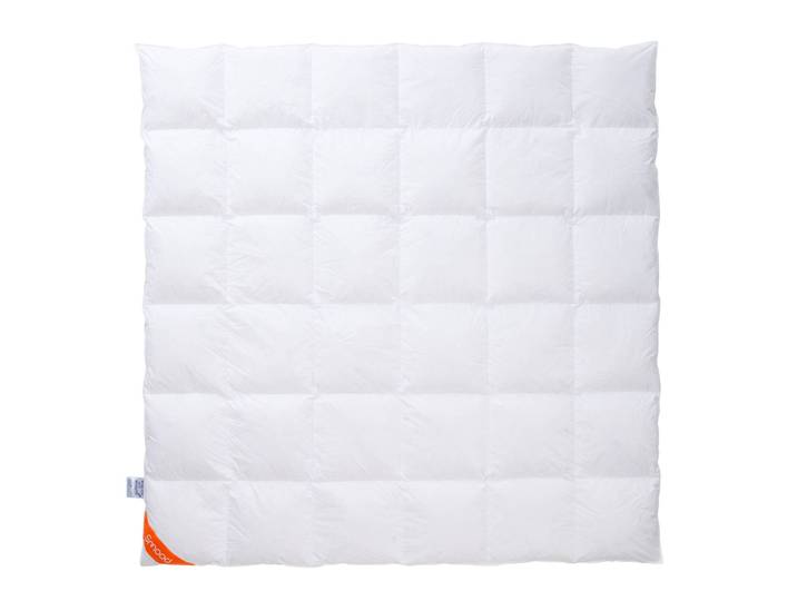 Daunendecke cozy 200 x 200cm Weiß Baumwollstoff