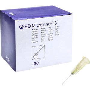 BD Kanülen Microlance 3, 100 Stück, 30G x 0,5 Zoll, gelb, sterile Injektionskanüle