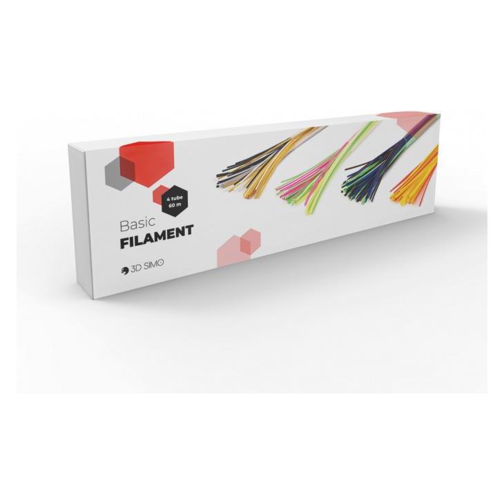 3D Simo 3DSimo 60 m filtras (Basic) - PCL įvairios spalvos (4 tūbelės) (PCL, 60 g, 1.75 mm) (G3D5009)