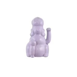 HOME STORY Winkehund Pudel   ¦ lila/violett ¦ Kunststoff ¦ Maße (cm): B: 10 H: 17