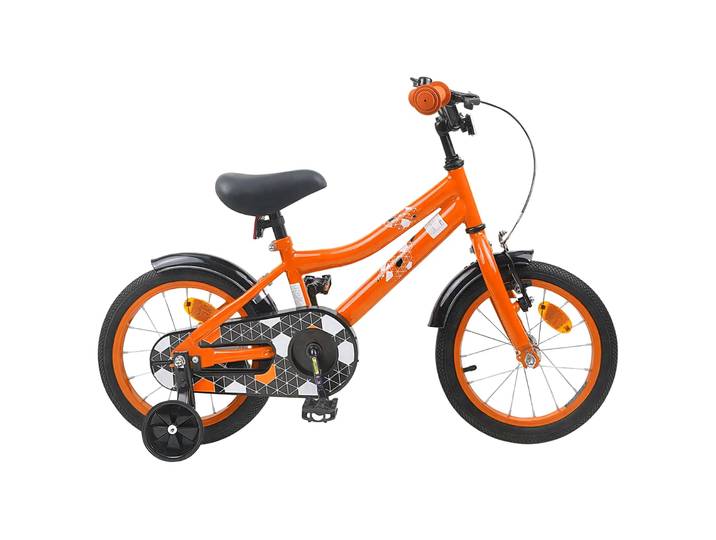 vidaXL Kinderfahrrad 14 Zoll für 3-5 Jahre alt Orange