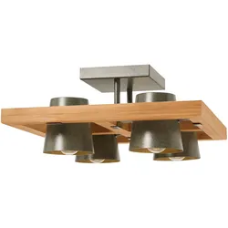 Trio Deckenleuchte »Bell« - 39x39x19cm - braun -