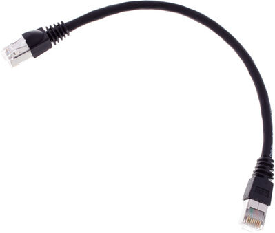 Telegärtner CAT6A Patchkabel 0,25m, sw noir