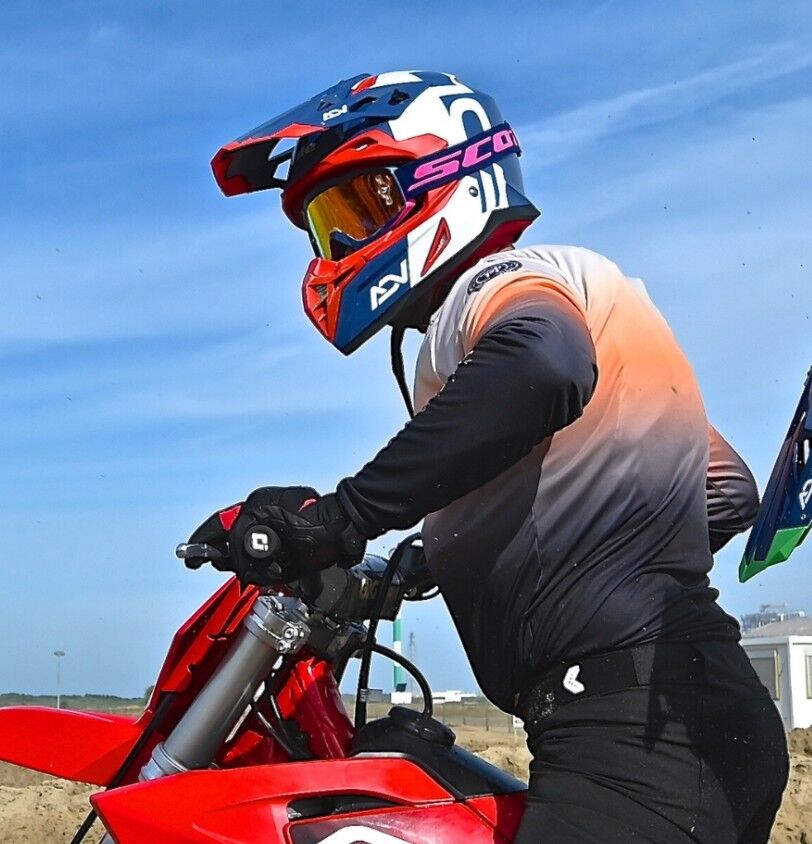 EOLE ADVRED003 Motocross Helm