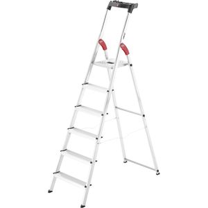 Hailo Stehleiter StandardLine L60, 8160-607, aus Aluminium, bis 150kg, EasyClix, mit 6 Stufen