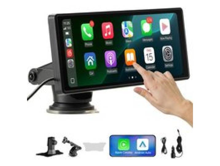 VEVOR Autoradio sans Fil, Écran Central Tactile HD 25,4 cm, Compatible avec Apple CarPlay et Android Auto, Commande Vocale, Mirror Link, Bluetooth, Navigation GPS, Accessoires pour Voitures Camions