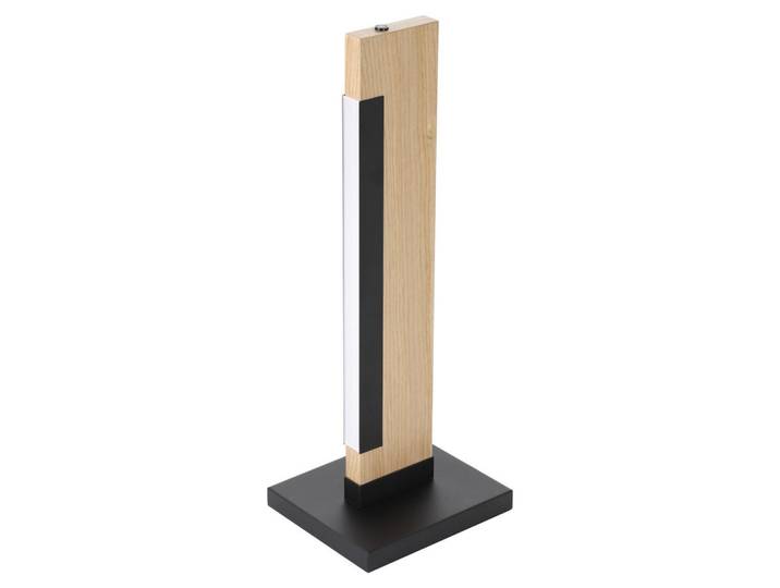 Eglo Led-Tischleuchte Camacho, Braun, Schwarz, Weiß, Holz, Metall, Kunststoff, Eiche, stiftförmig, 13x40.5x15 cm, Lampen & Leuchten, Innenbeleuchtung, Tischlampen