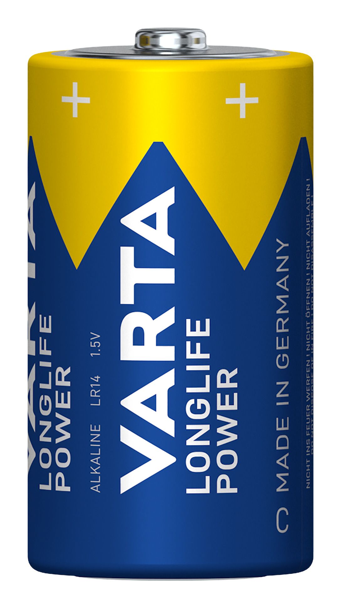 Varta LONGLIFE Power, Alkaline Batterie, C, Baby, LR14, 2er Pack, Made in Germany 04914 121 422