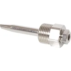 Tauchhülse Messing verchromt für Vorlauffühler/Kesselfühler Anschluss 1/2'' AG
