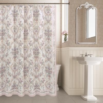 AVANT GARDEN SHOWER CURTAIN by Royal Court in Blush (Size ONE SIZE)