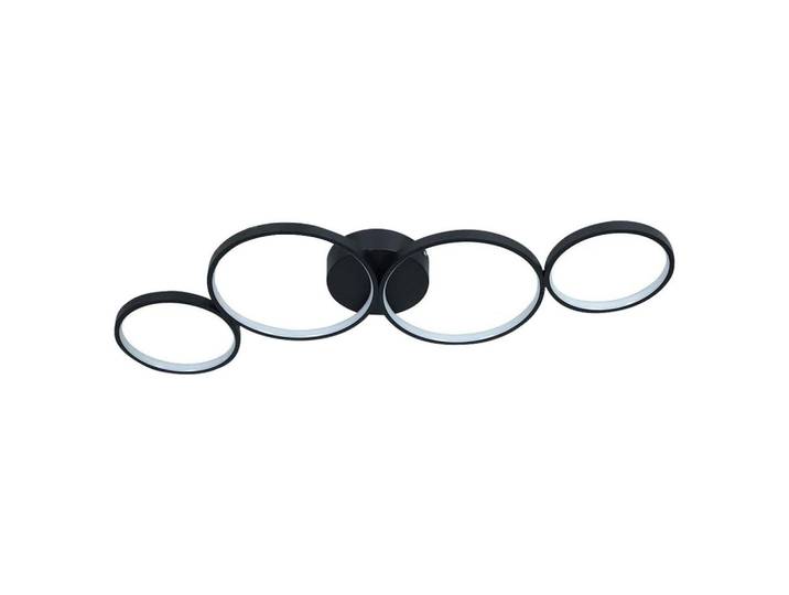 ZMH Led-Deckenleuchte Prometheus 51.5/31/6cm, Schwarz, Metall, Mode, Oval, LED integrated, 31x6x51.5 cm, Lampen & Leuchten, LED Beleuchtung, LED-Deckenleuchten